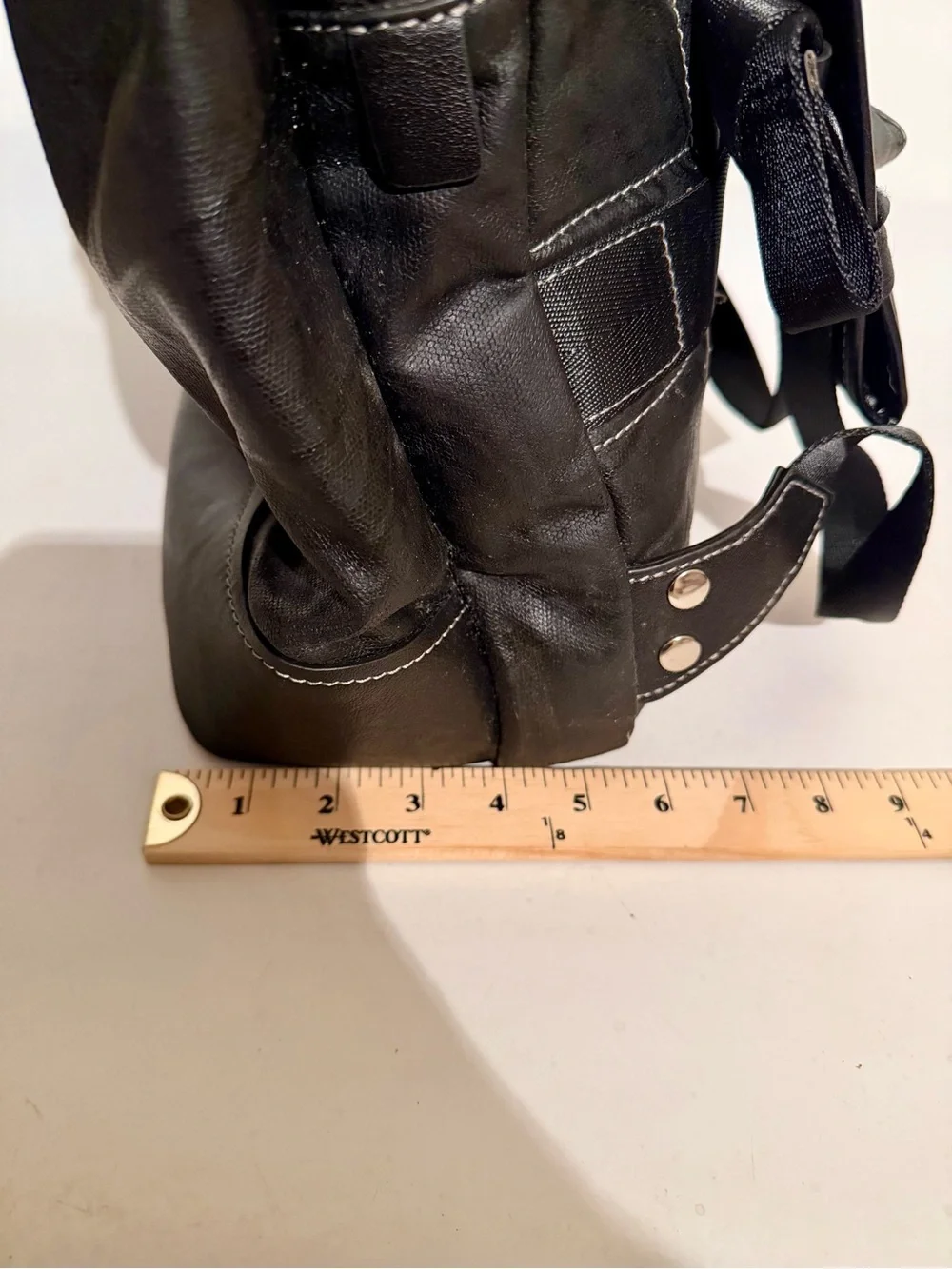 Septwolves Genuine Leather Waterproof Backpack 22x12x6